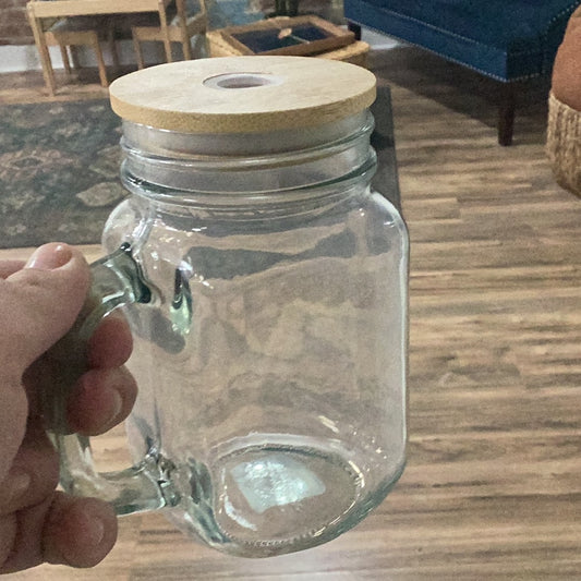 glass Jar Lid - With Hole