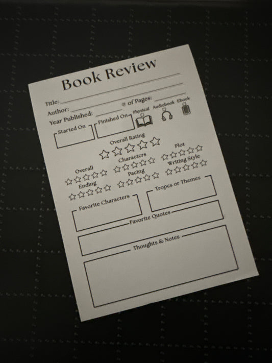 Book Review Book Club Notepad