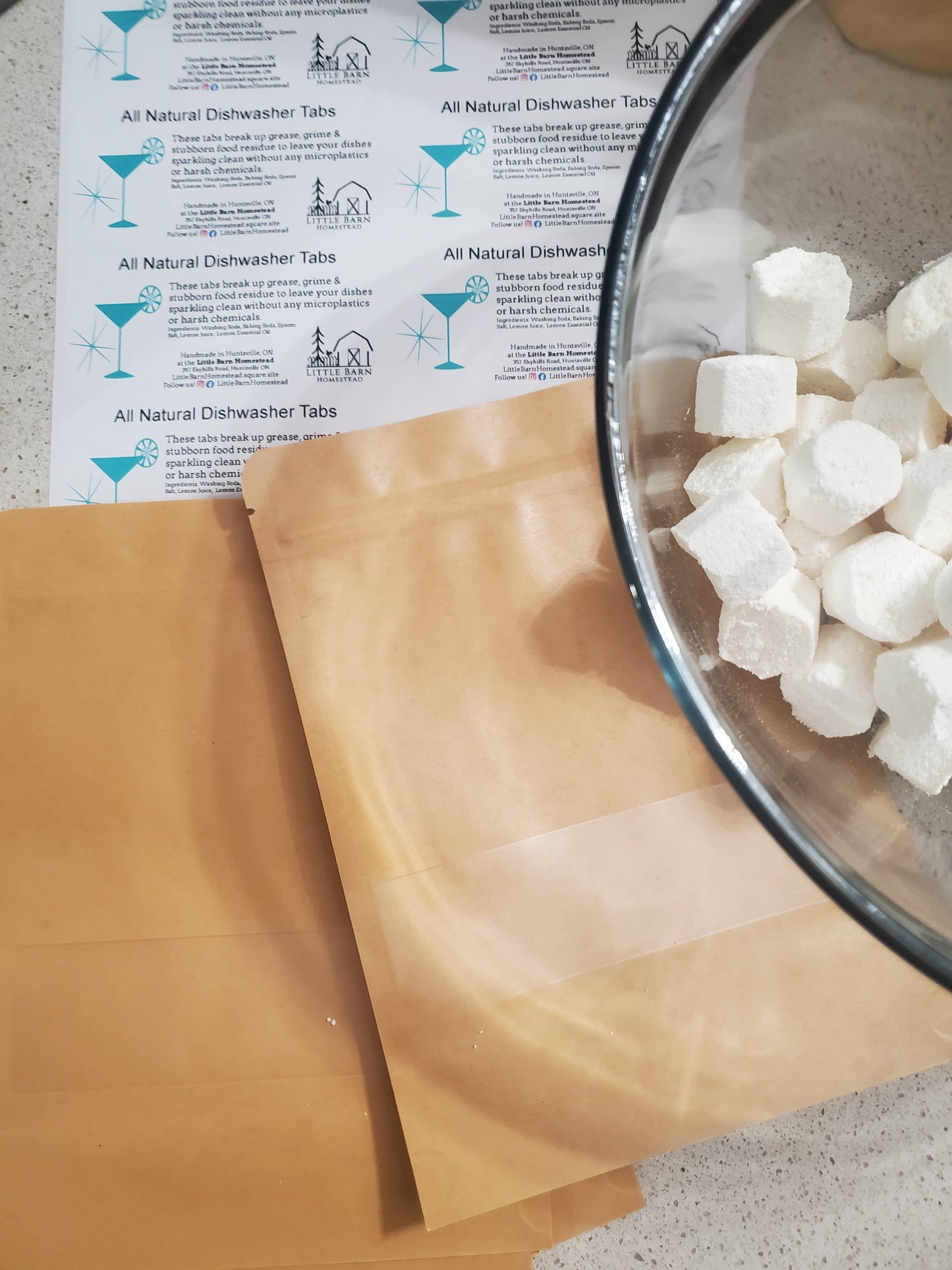 Handmade All Natural Dishwasher Tabs- 25 Pack