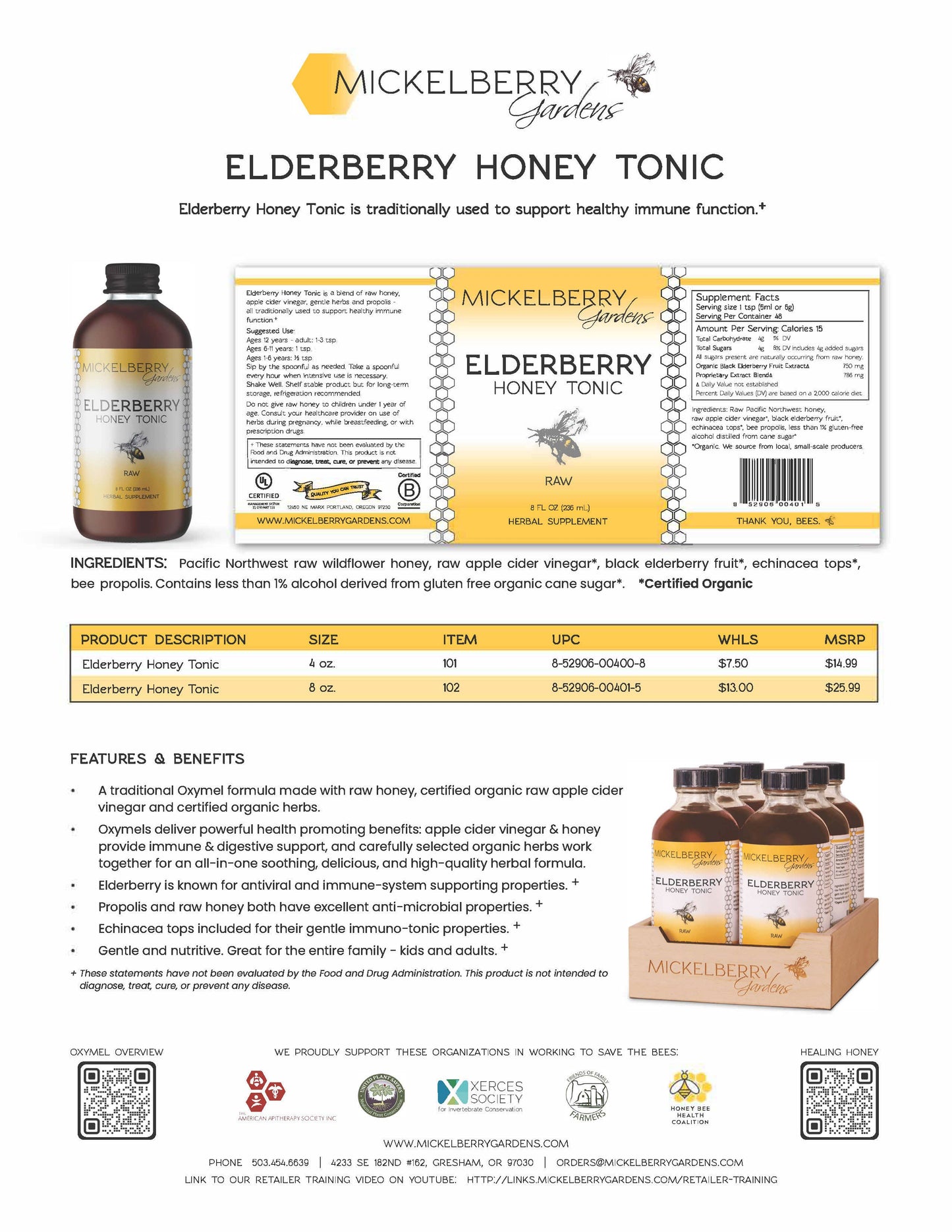 Elderberry Honey Tonic