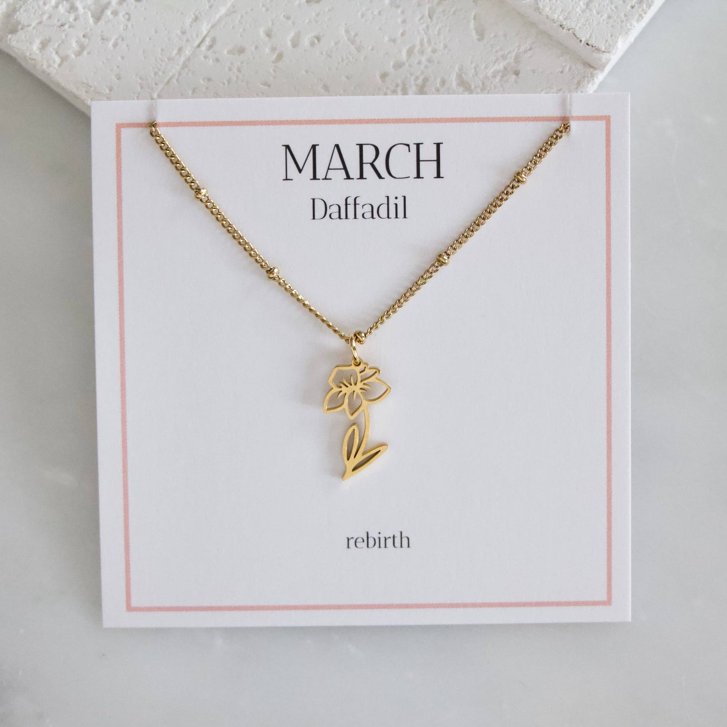 Birth Flower Necklaces - Waterproof