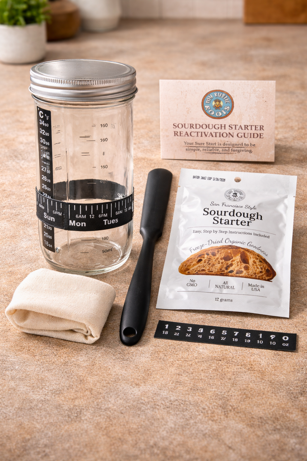 Sourdough Starter Jar Kit – BONUS BAG OF STARTER