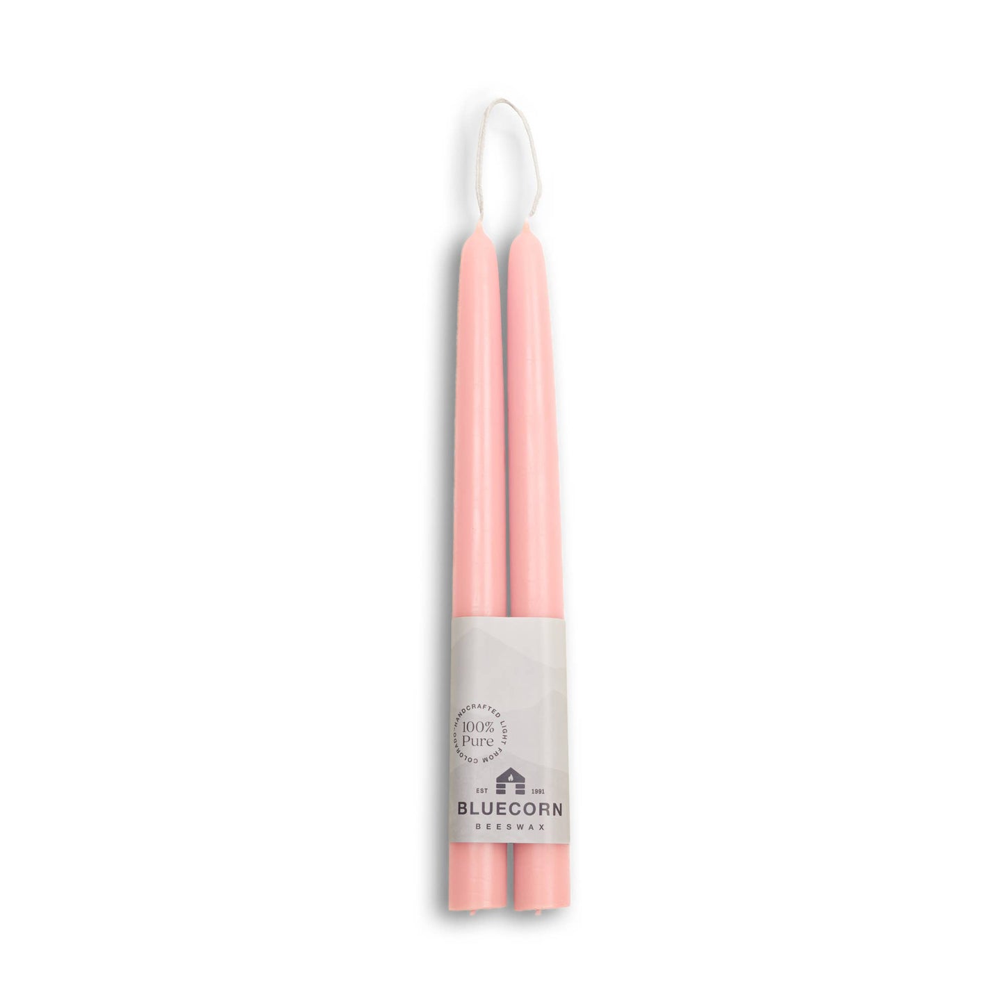 Pair of Hand-Dipped Beeswax Taper Candles