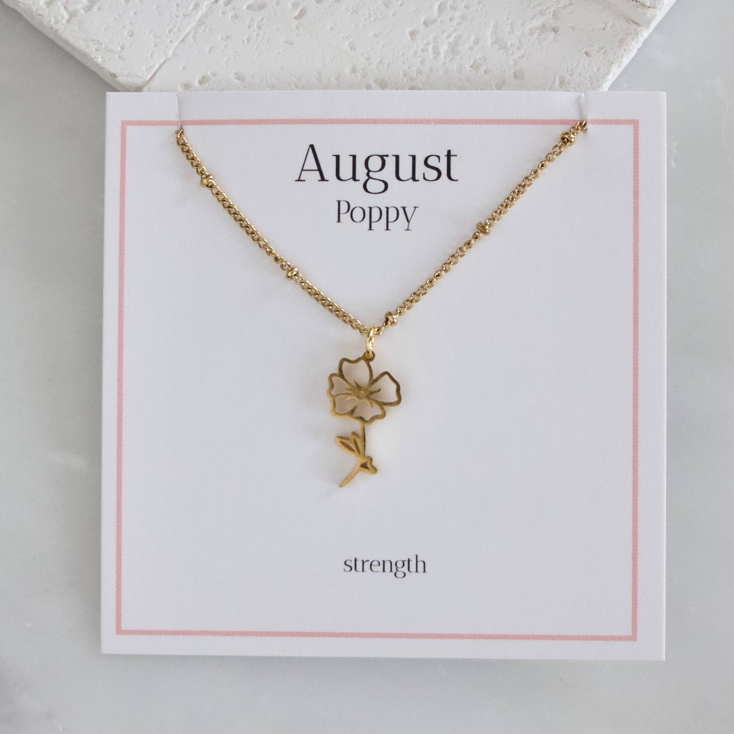 Birth Flower Necklaces - Waterproof