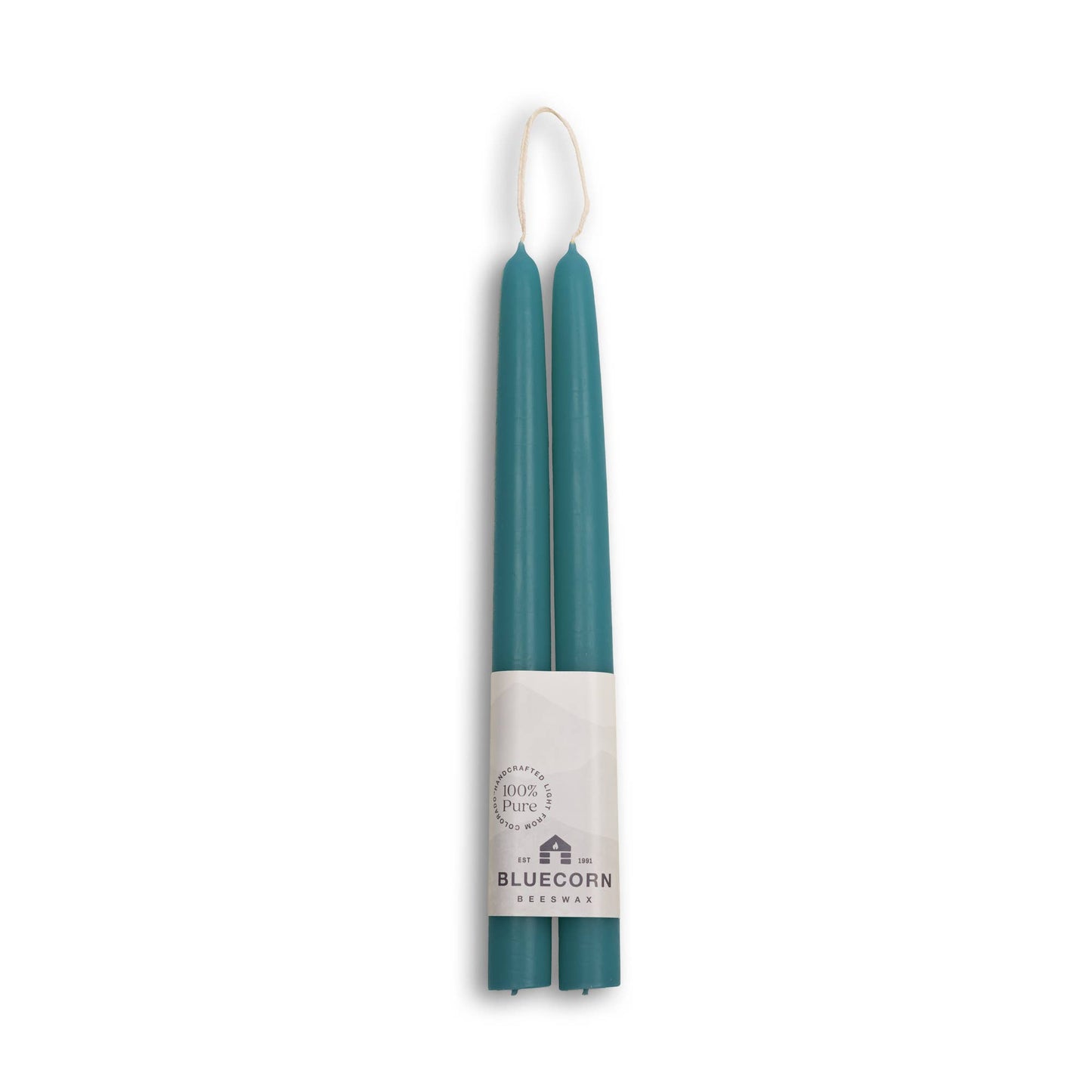 Pair of Hand-Dipped Beeswax Taper Candles