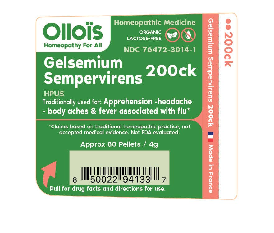 Olloïs Gelsemium Sempervirens 200CK Vegan Organic, 80 Pel.