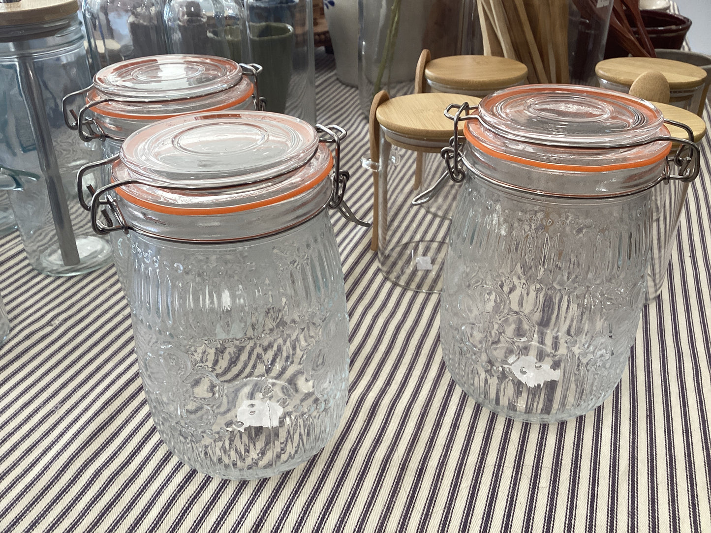 Hinged Lid Wide Mouth Jar