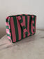 Large striped toiletry bag