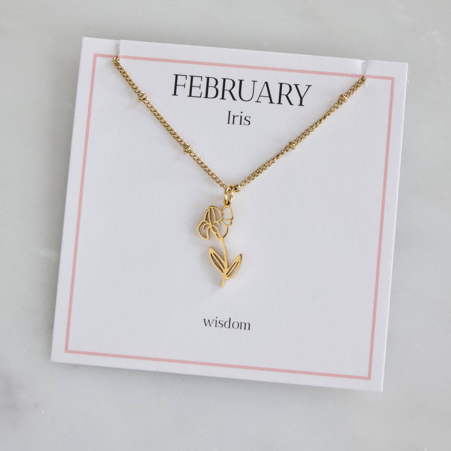 Birth Flower Necklaces - Waterproof