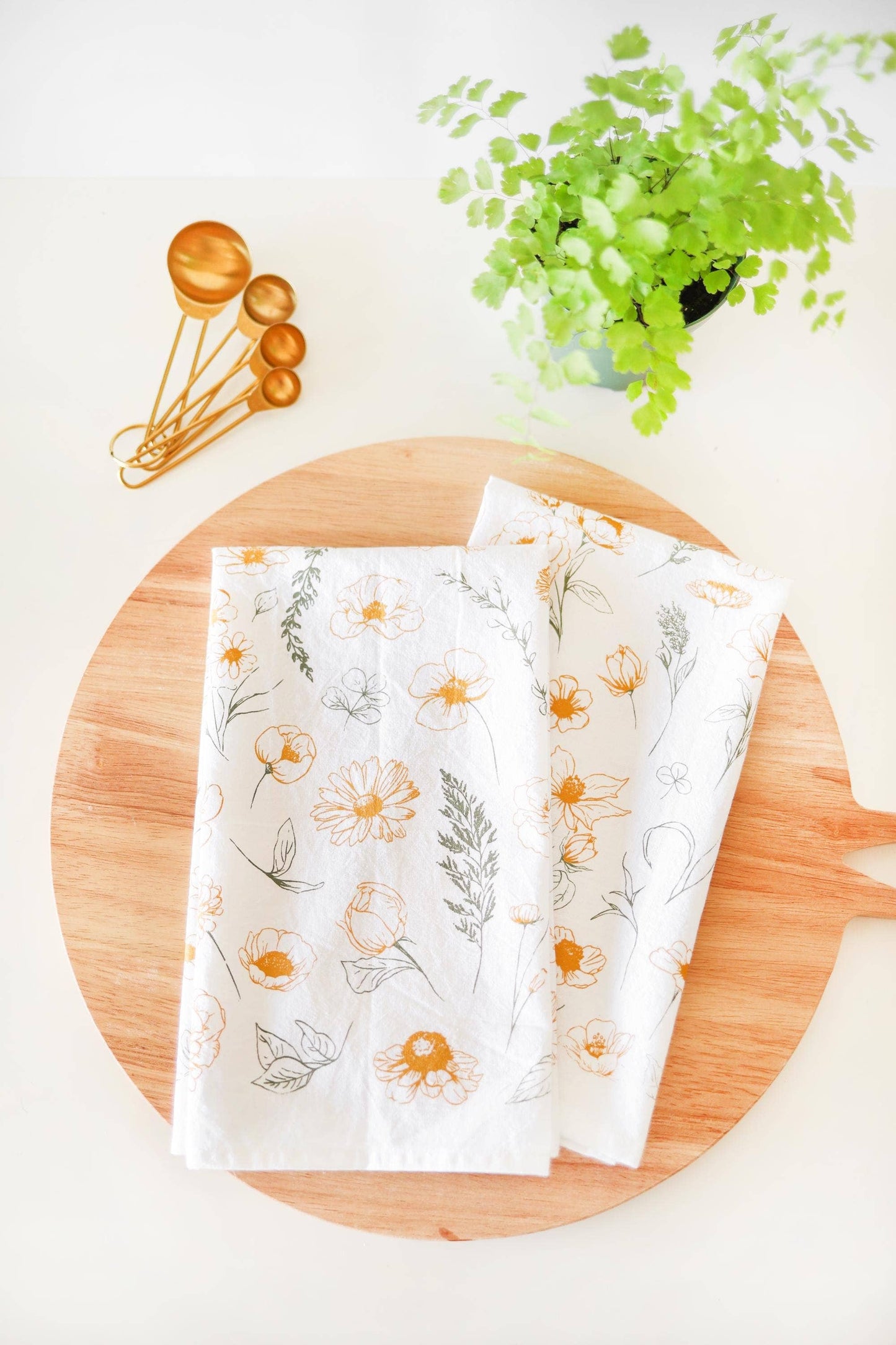 Flower Garden Tea Towel