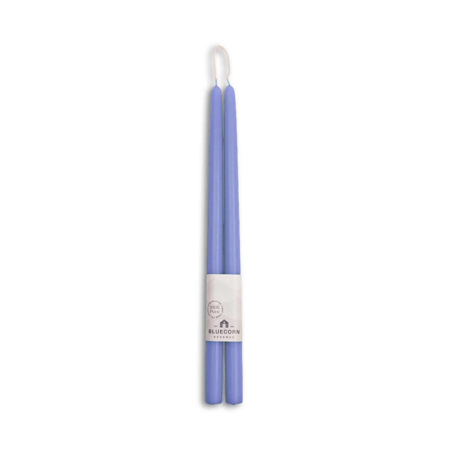 Pair of Hand-Dipped Beeswax Taper Candles