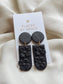 Black Floral Monochromatic Earrings