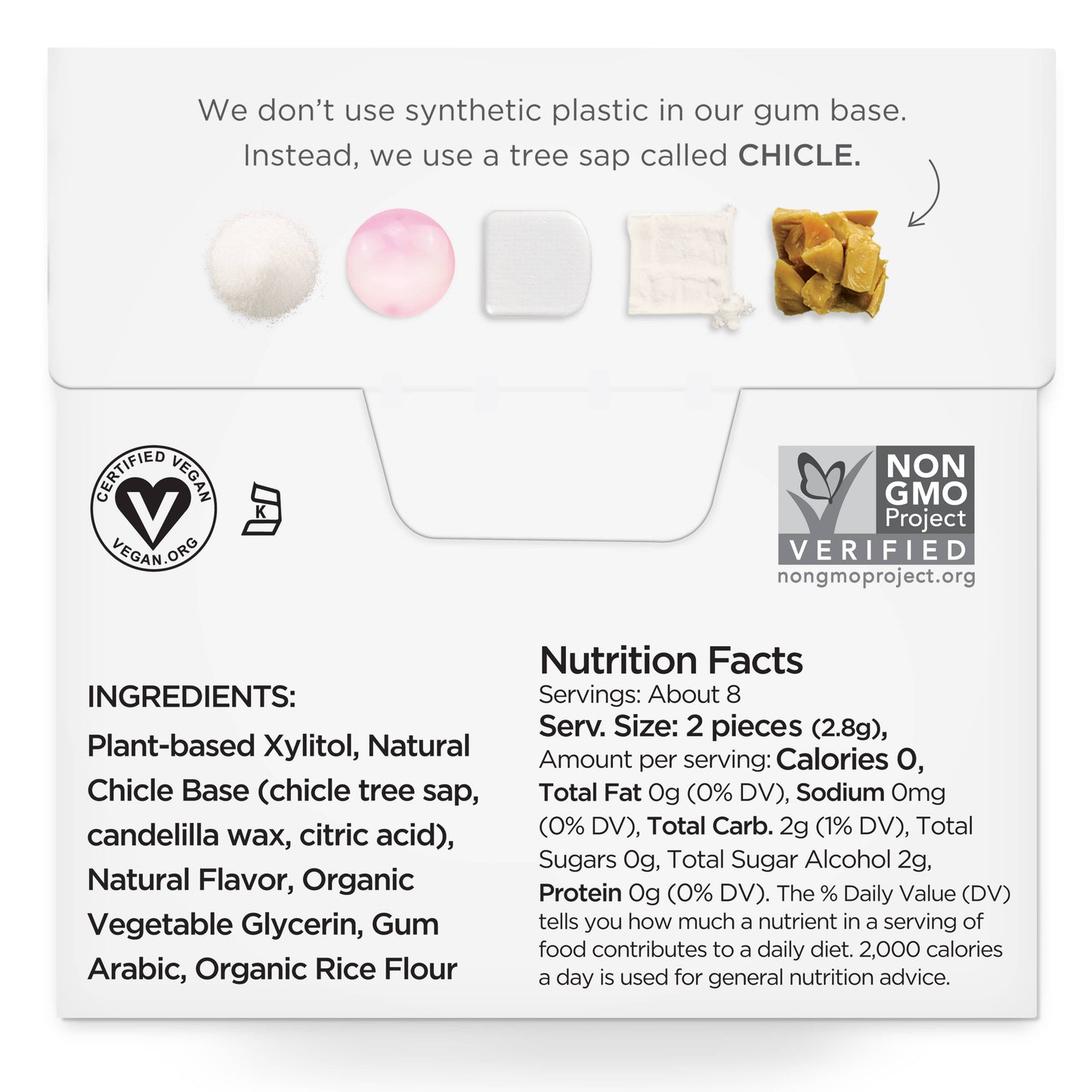 Sugar Free Bubble Gum Natural Chewing Gum