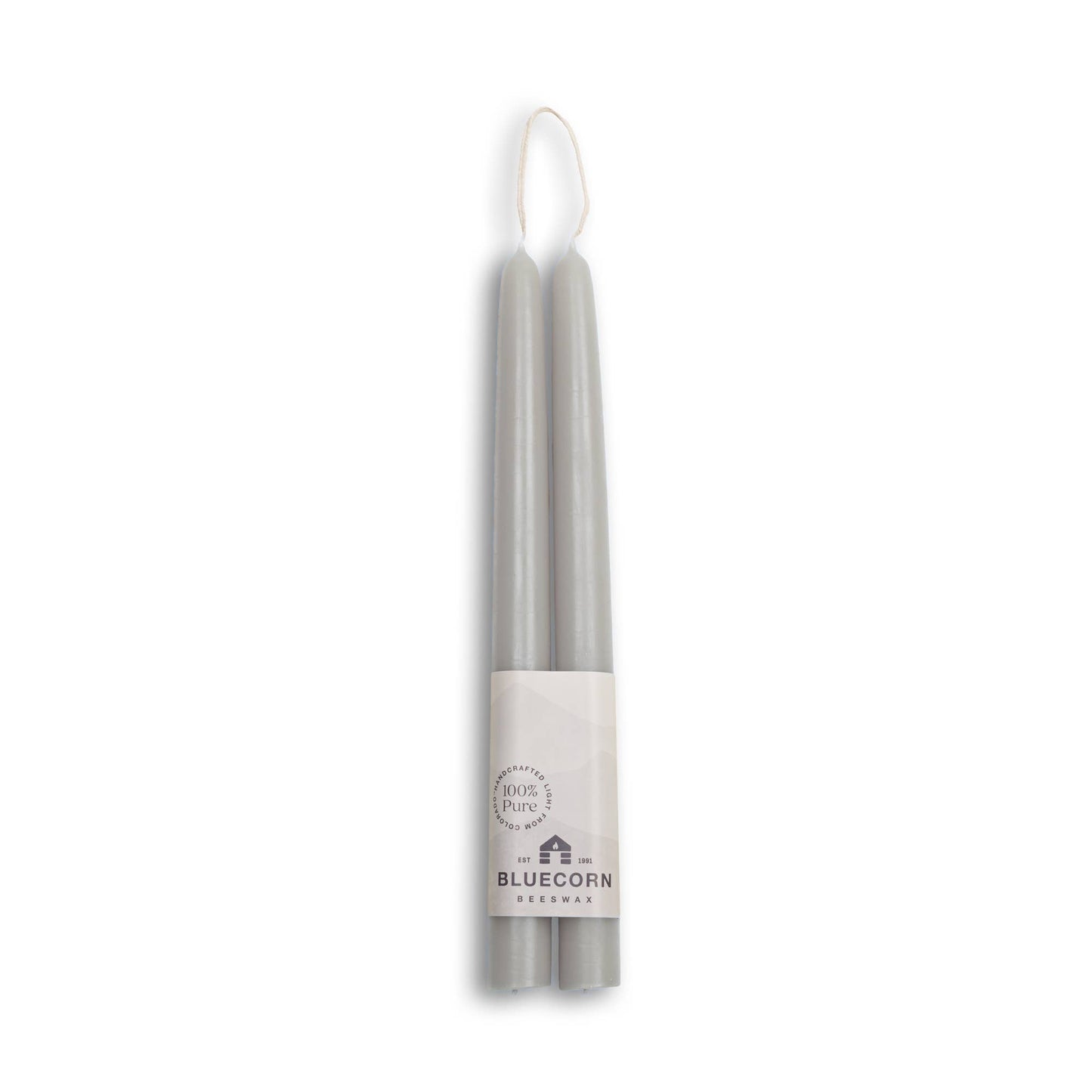 Pair of Hand-Dipped Beeswax Taper Candles