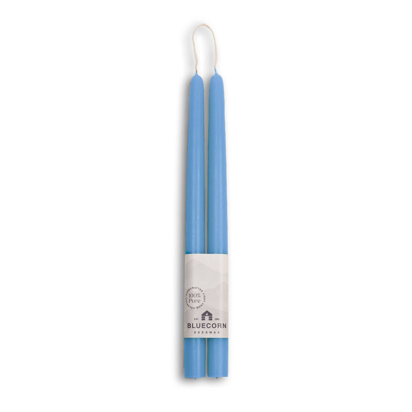 Pair of Hand-Dipped Beeswax Taper Candles