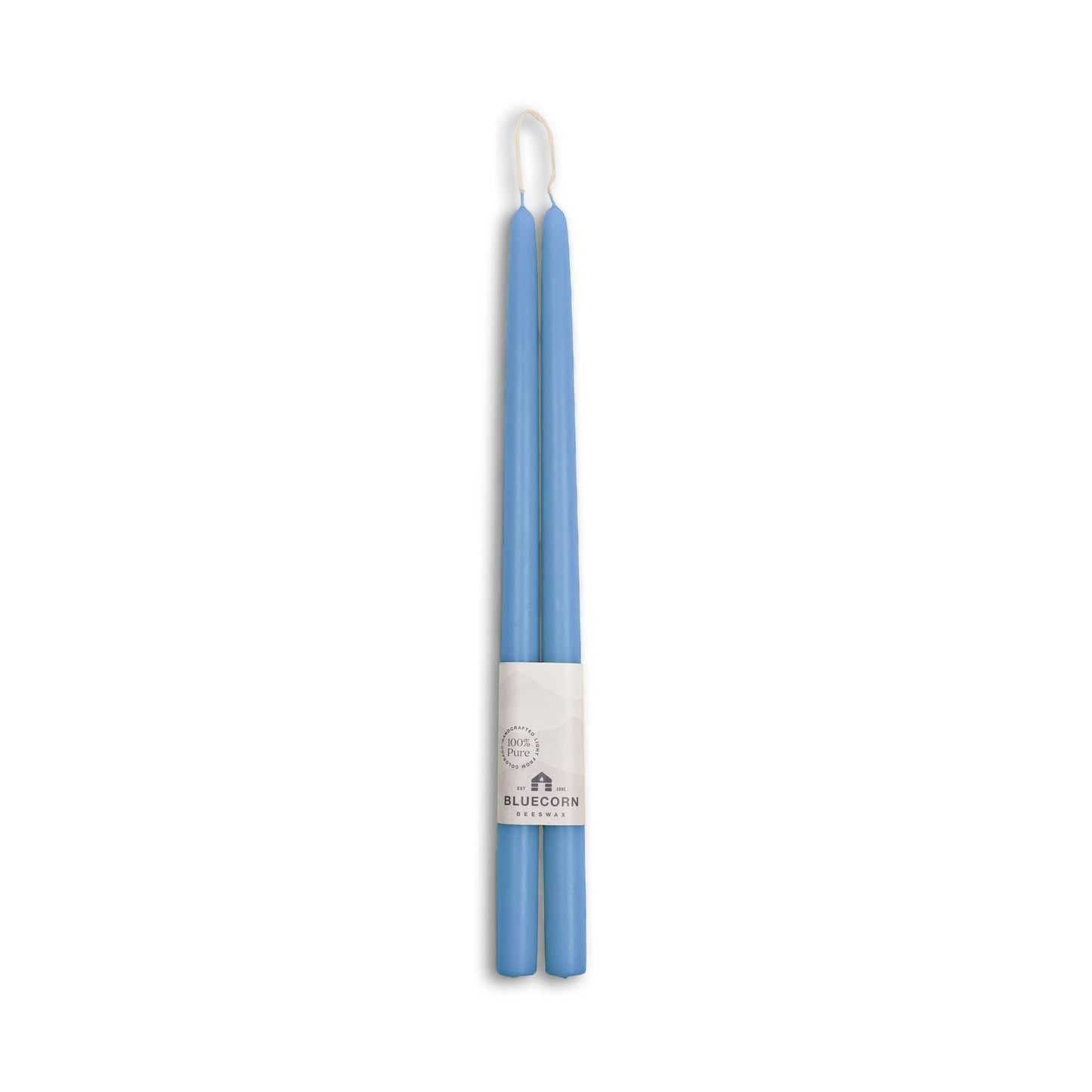 Pair of Hand-Dipped Beeswax Taper Candles