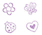 Mini Stamp Sets with Case, 8 stamps, Art Kit, Ink, Decorate