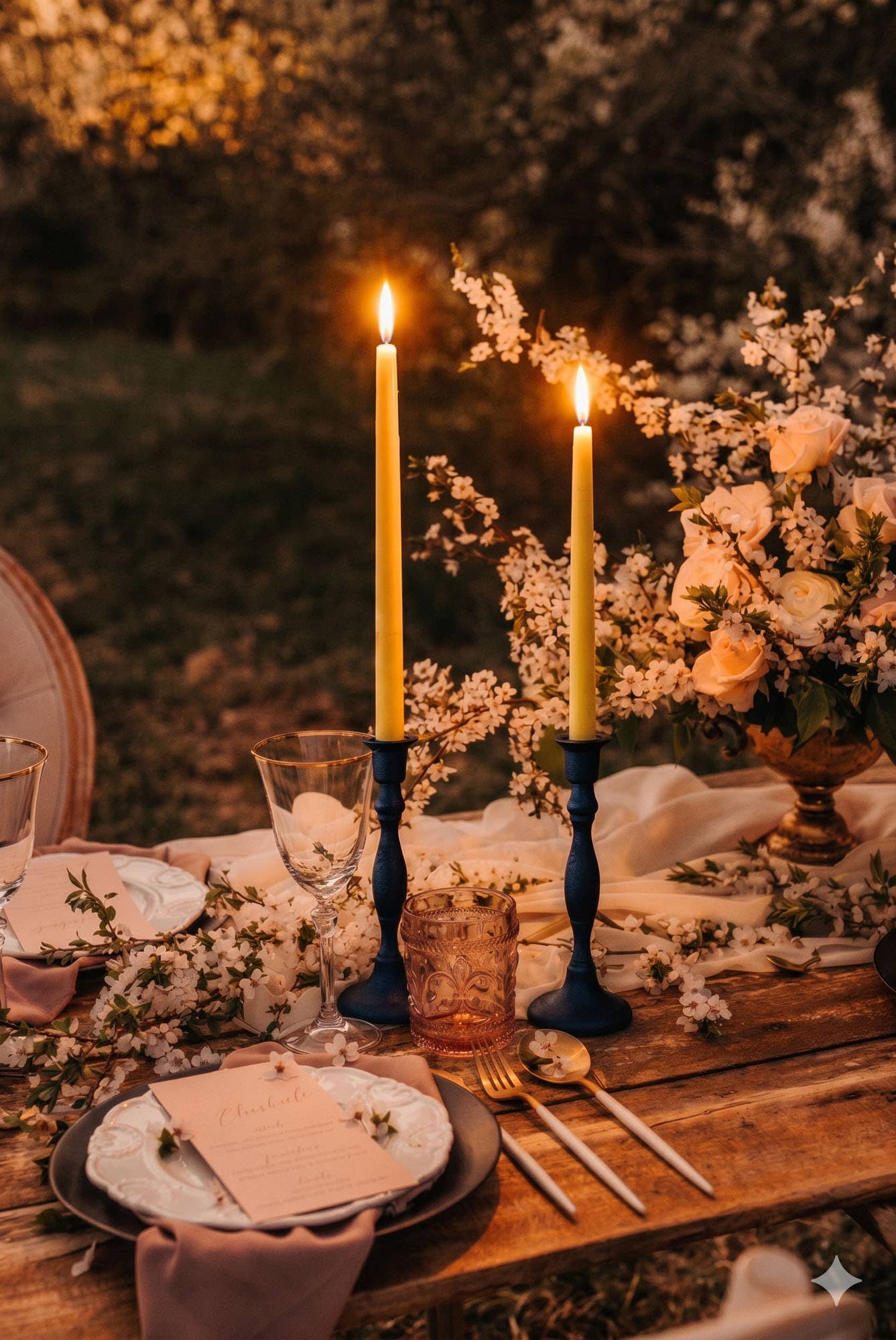 Pair of Hand-Dipped Beeswax Taper Candles