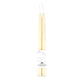 Pair of Hand-Dipped Beeswax Taper Candles: 10" / Black