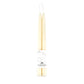 Pair of Hand-Dipped Beeswax Taper Candles: 10" / Red
