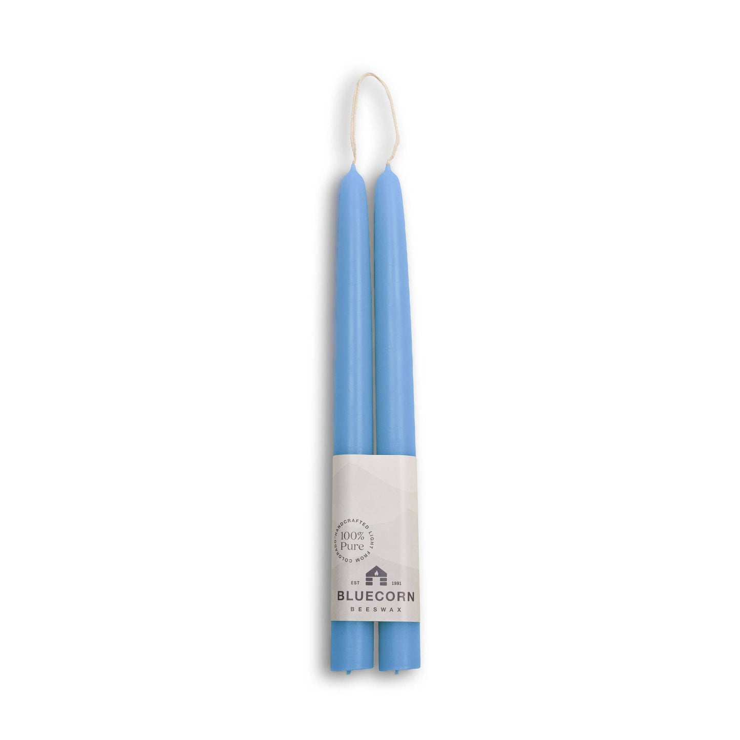 Pair of Hand-Dipped Beeswax Taper Candles