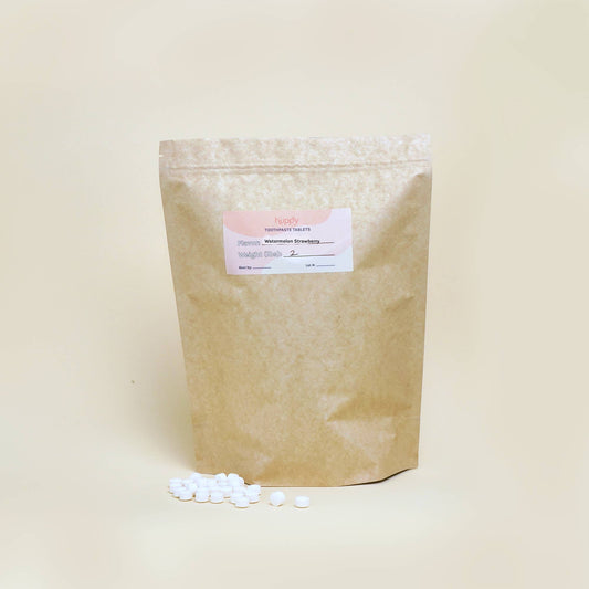 Kid's Toothpaste Tablets | Watermelon Straw. | Bulk | 2lb