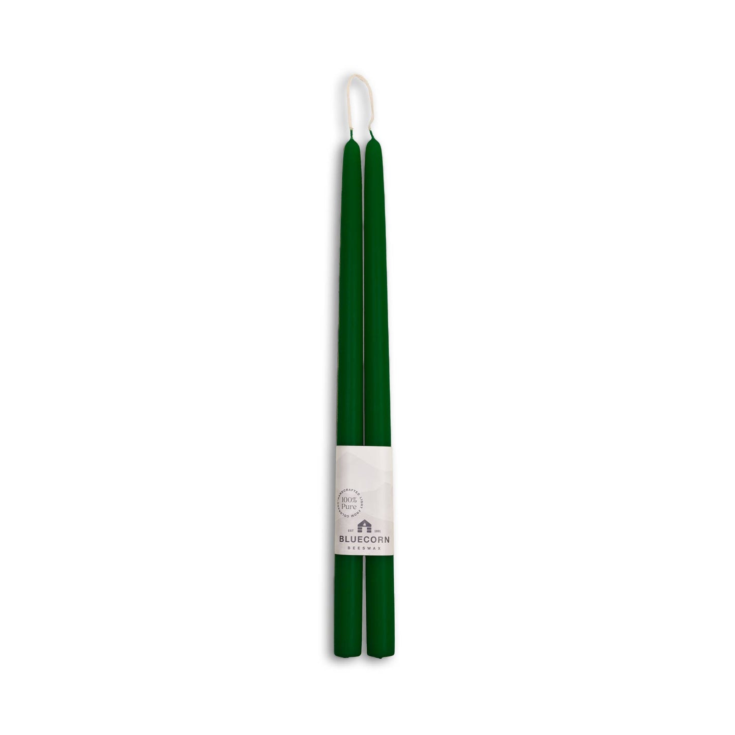 Pair of Hand-Dipped Beeswax Taper Candles