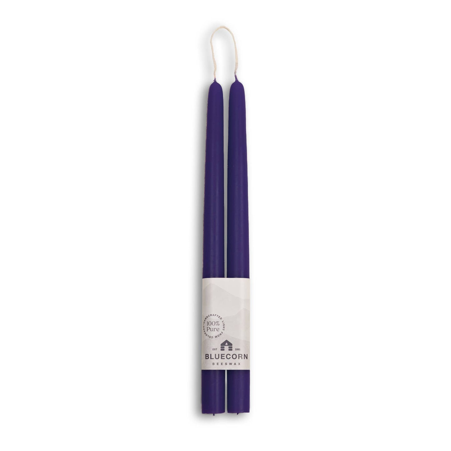 Pair of Hand-Dipped Beeswax Taper Candles