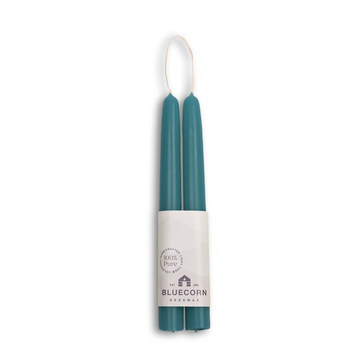 Pair of Hand-Dipped Beeswax Taper Candles