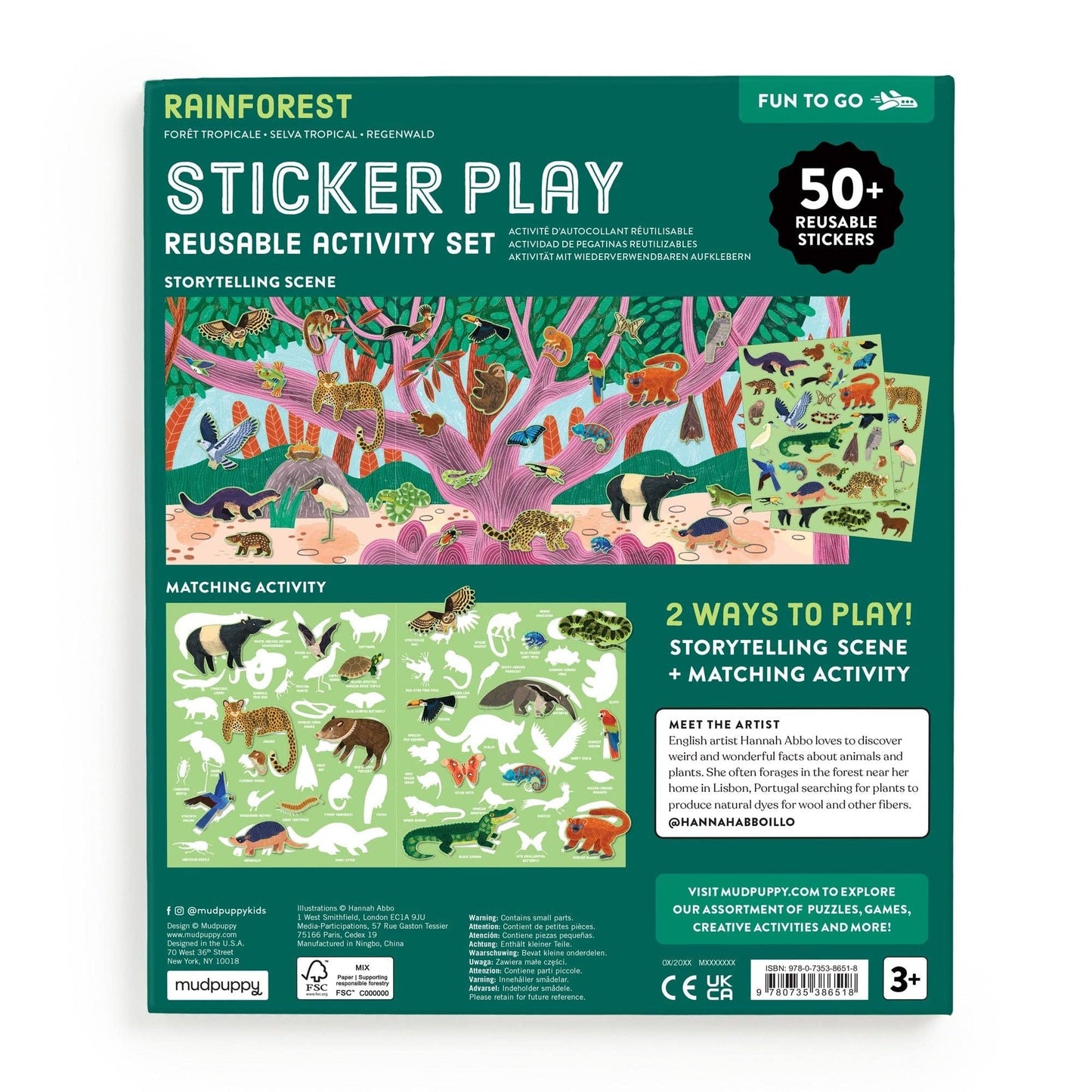 Rainforest Sticker Play Reusable Activity Set