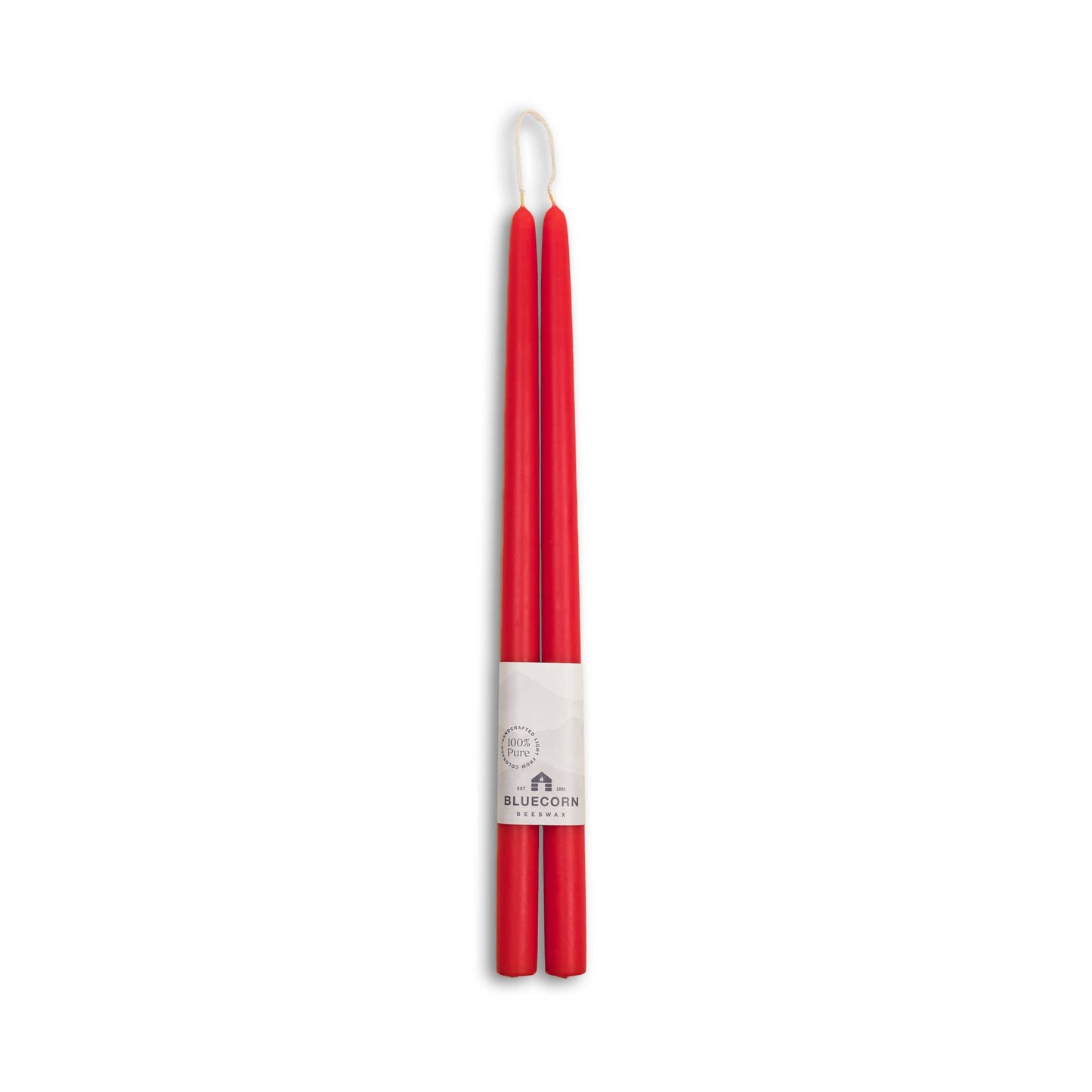 Pair of Hand-Dipped Beeswax Taper Candles