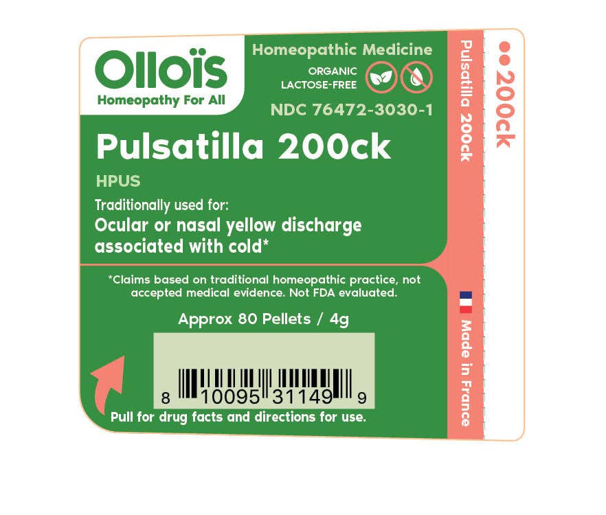 Olloïs Pulsatilla 200CK Vegan Organic kosher, 80 Pellets