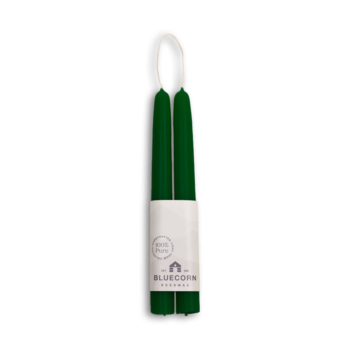 Pair of Hand-Dipped Beeswax Taper Candles