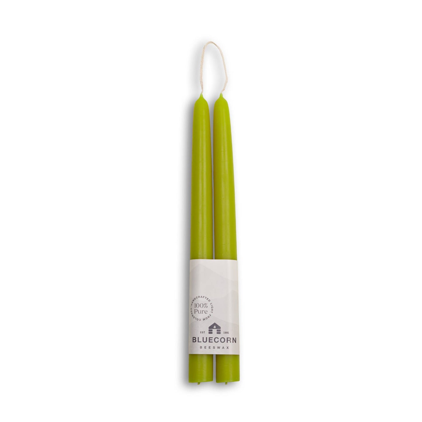 Pair of Hand-Dipped Beeswax Taper Candles