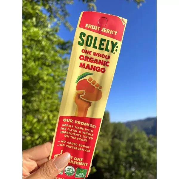 Solely Organic Mango Fruit Jerky Strip 0.8oz (12ct)