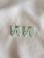 Mint Green Bow Earrings, Spring Earrings