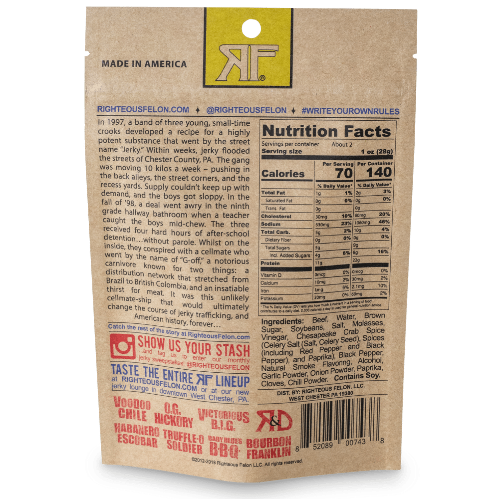 Maryland Monroe Beef Jerky 2oz
