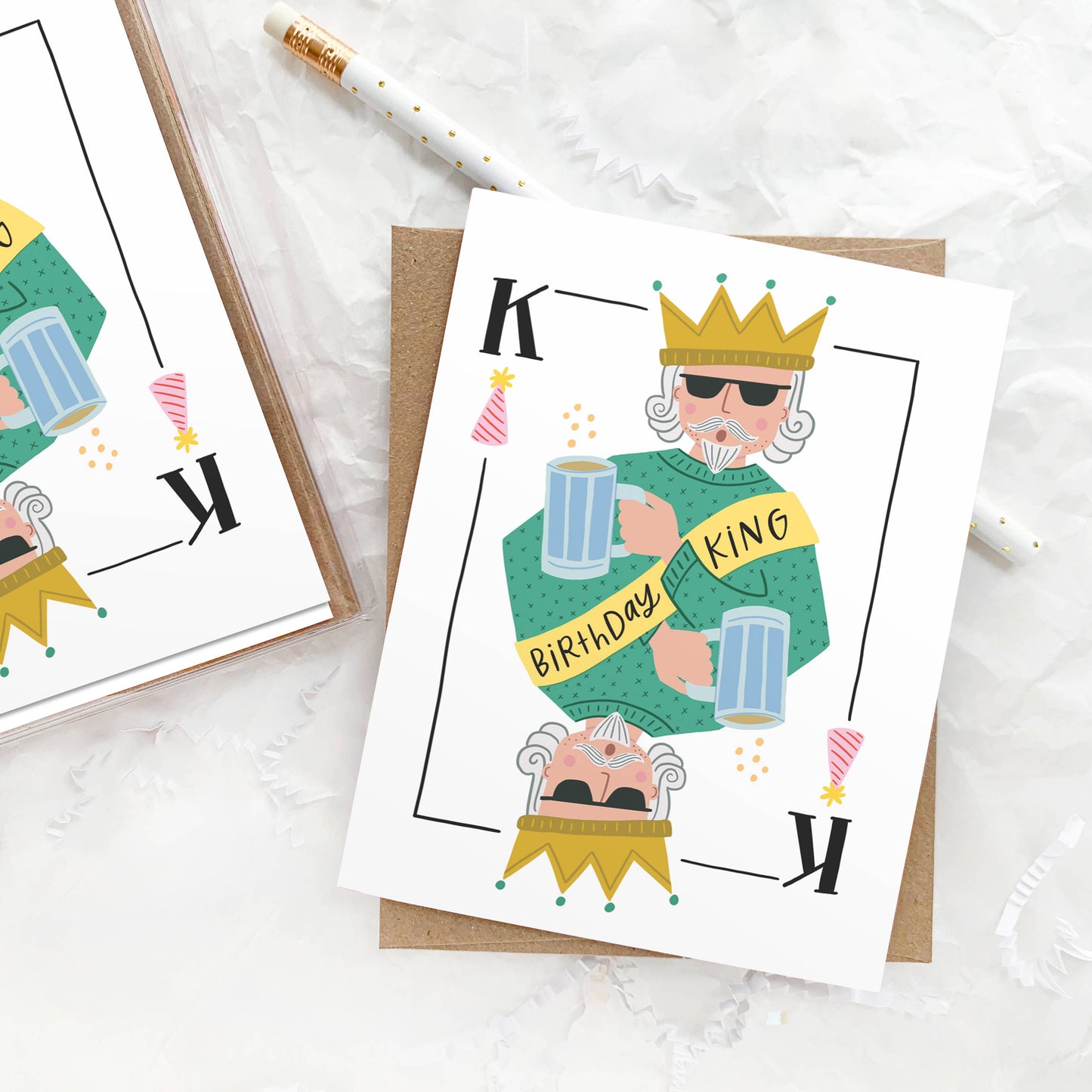 Greeting Card: Birthday King, For Him, Dad, Husband