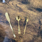 Gold charcuterie utensils