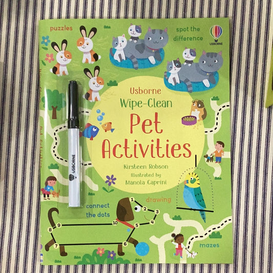 Wipe Clean Pet Activities