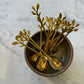 Golden leaf spoon